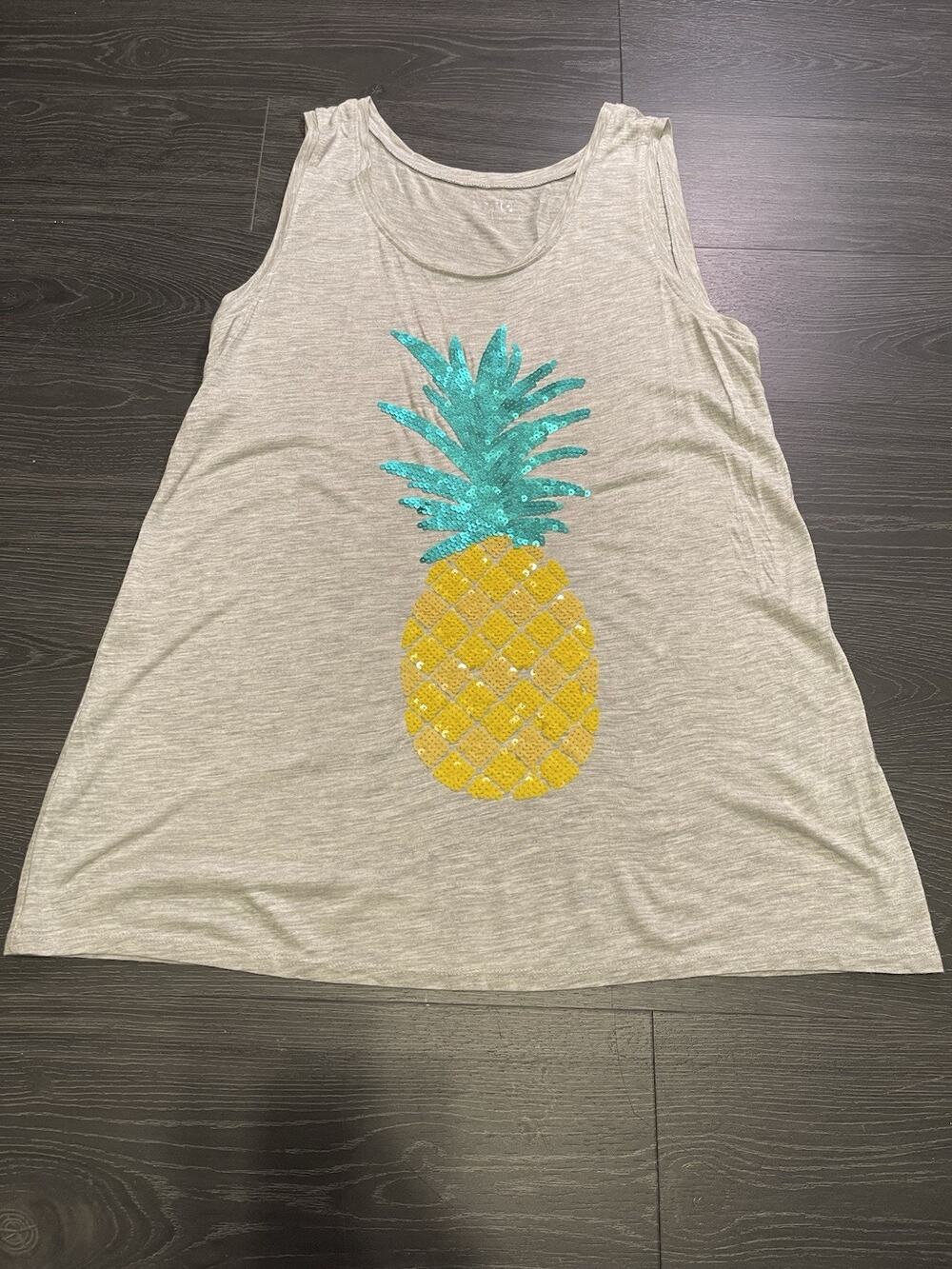 APT.9 Pinapple Women's Sequin Tank Top Size Medium
